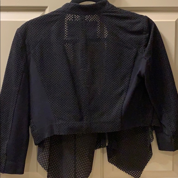 Black perforated blazer. - Picture 3 of 3